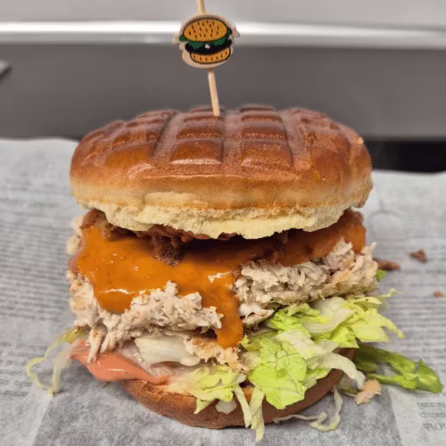 Pulled Chicken Burger (hausgemacht)