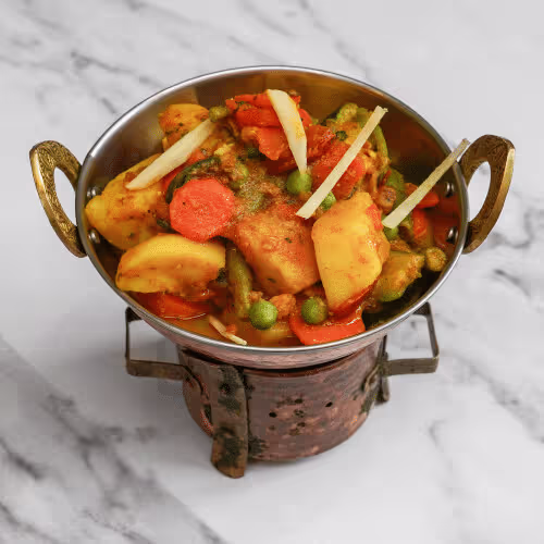 Mix Sabji (mit Reis als Beilage)