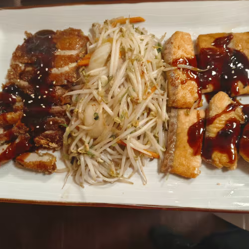 Teppanyaki Seafood und Fleisch Teller