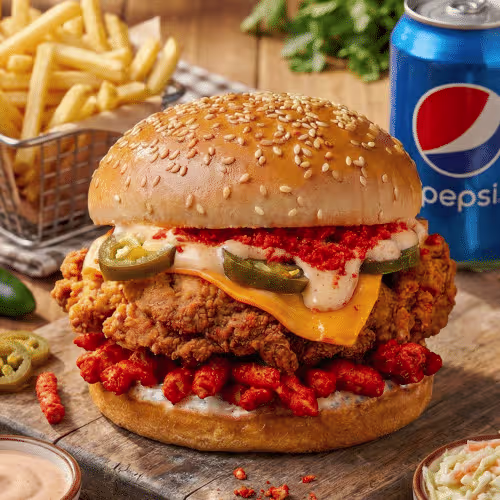 Cheetos-Burger-Menü