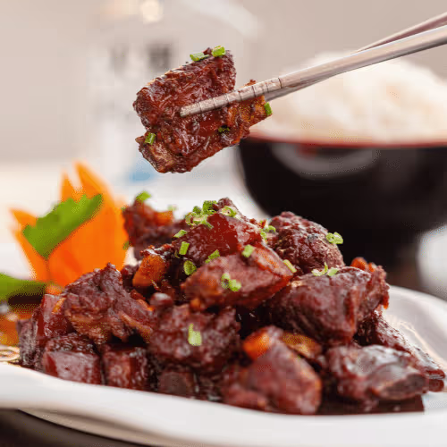 Geschmortes Schweinefleisch