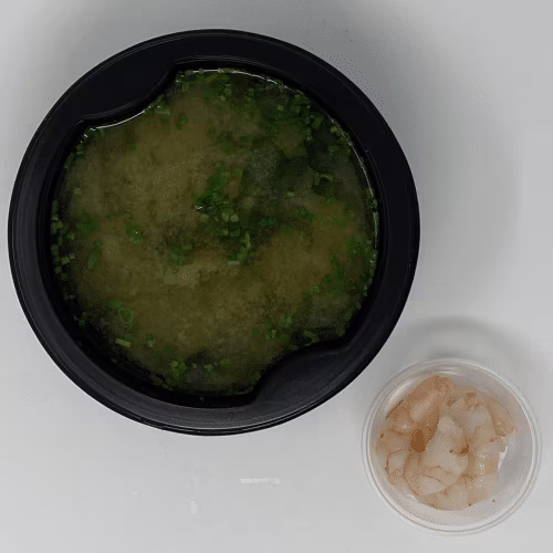 Misosuppe mit Garnelen