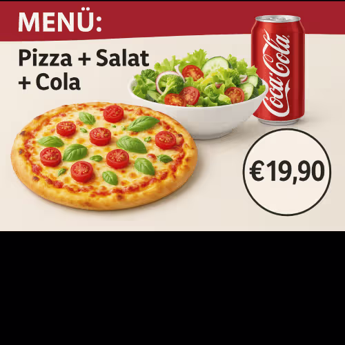 Pizza, Ø 36cm Menü