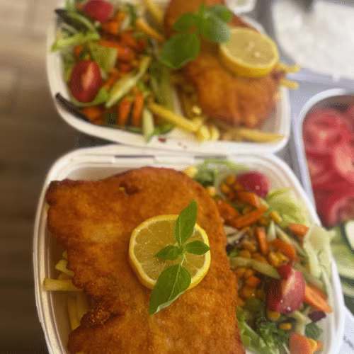 Schnitzel Wiener Art (von Pute)