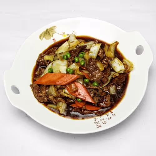 Rindfleisch mit Zwiebeln