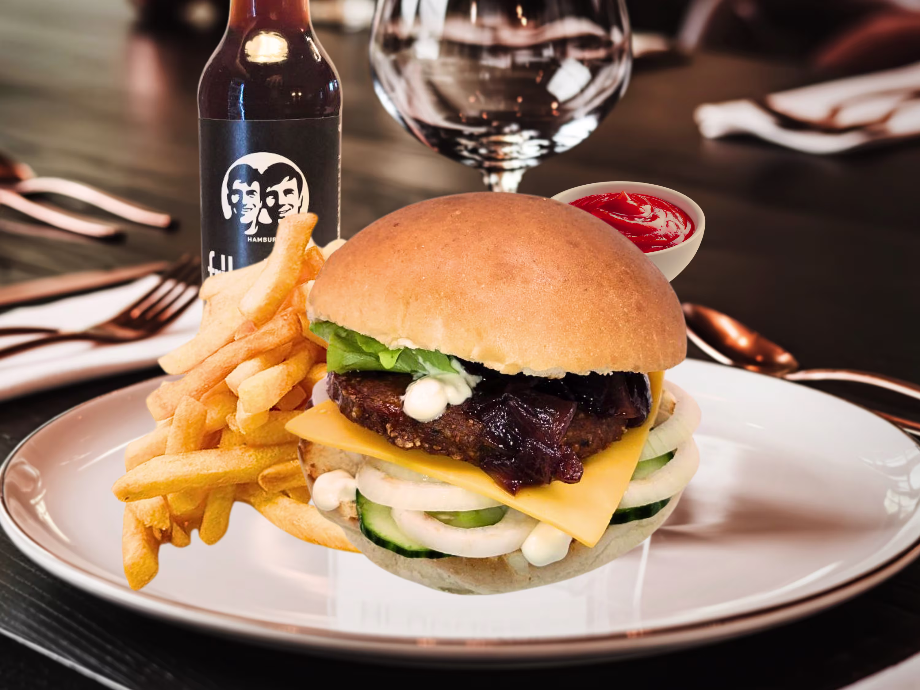 Crispy Pork Gourmet Burger Menü