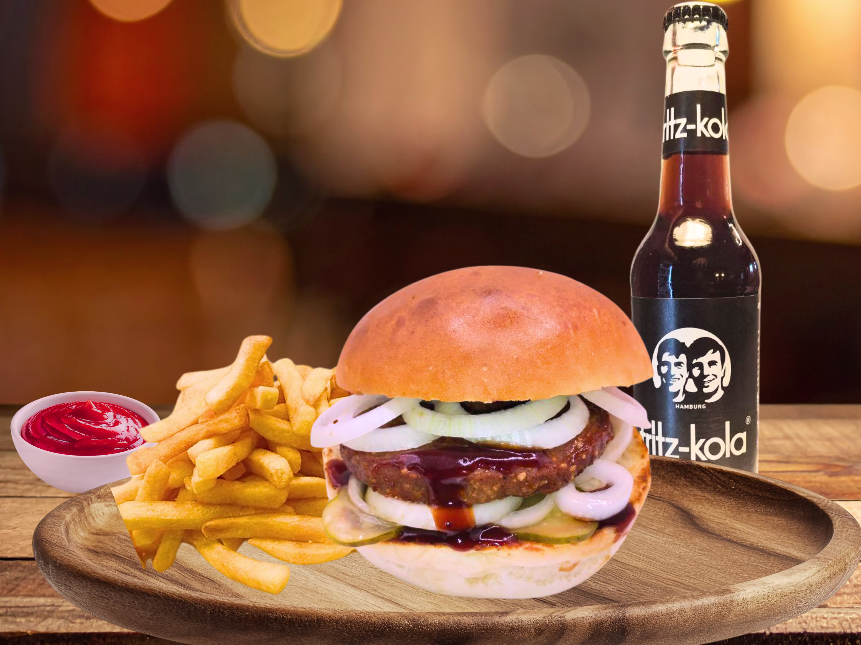 BBQ Pork Burger Menü