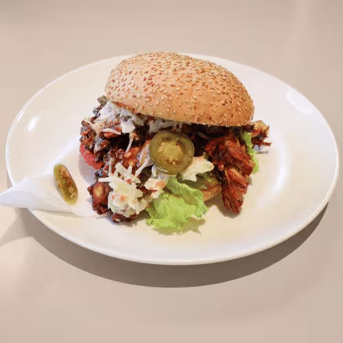 Pulled BBQ Chicken Burger