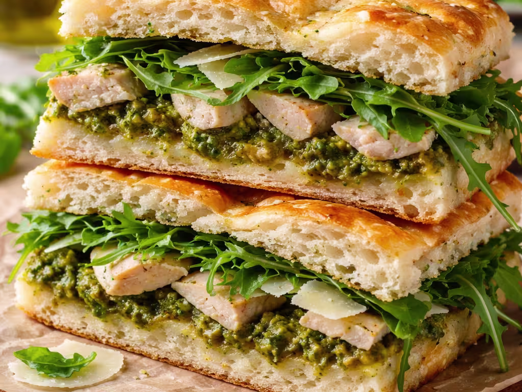 Focaccia Chicken Pesto