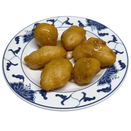 Gebackene Früchte mit Mandeln und Honig