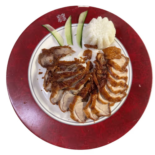 Halbe Knusprige Ente mit Knoblauch Sauce
