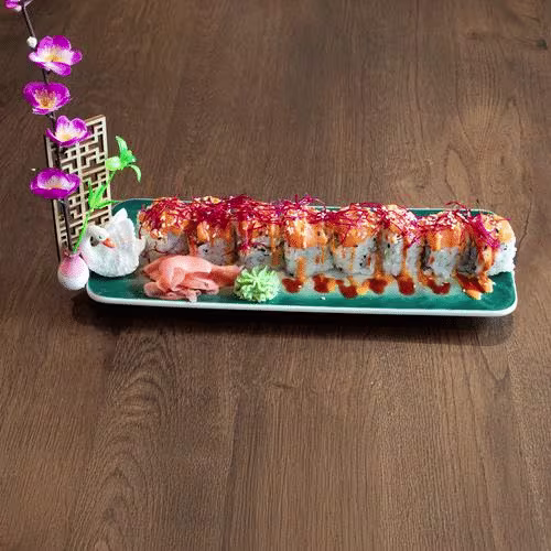 Spicy Tuna Salmon Rolle (8 Stück, scharf)