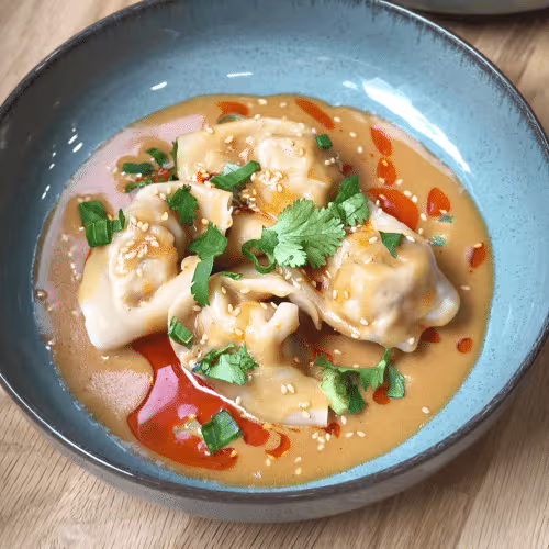 Wantan in Sesame Sauce 8 Stück