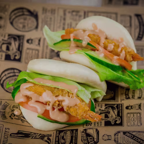 Tempura Garnelen Gua Bao