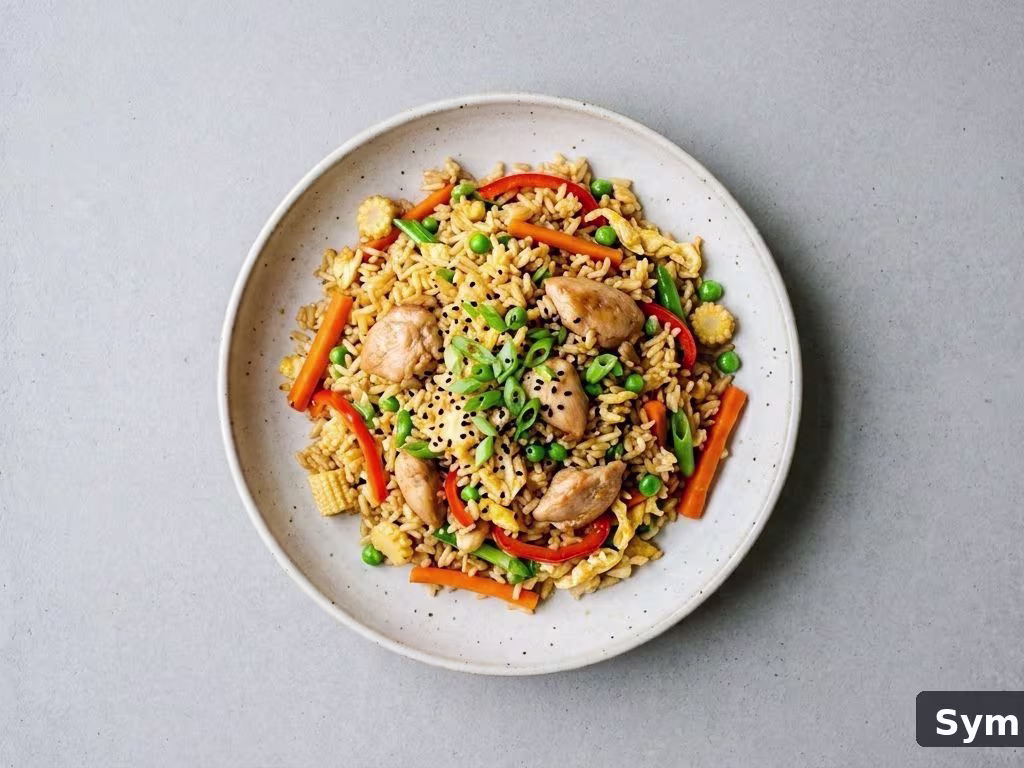 Gebratener Reis mit Hühnerfleisch
