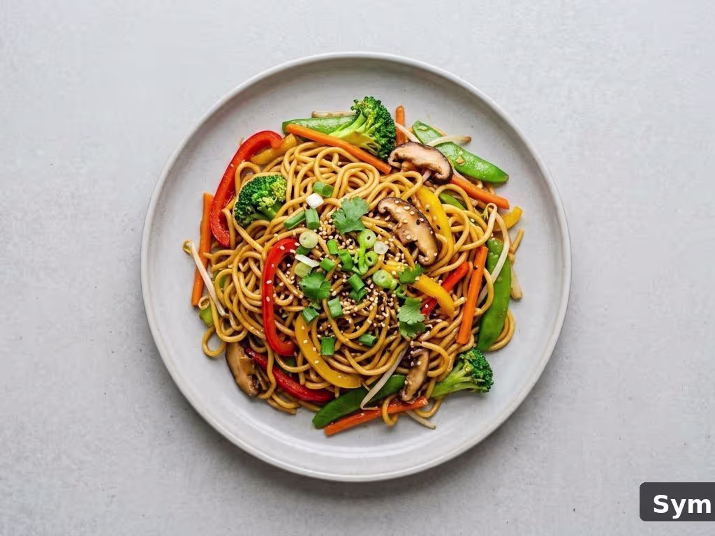 Gebratene Nudeln vegetarisch