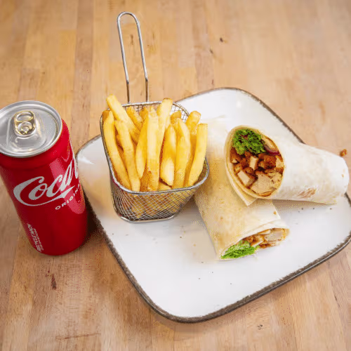 Hühnerschnitzel Wrap Menü