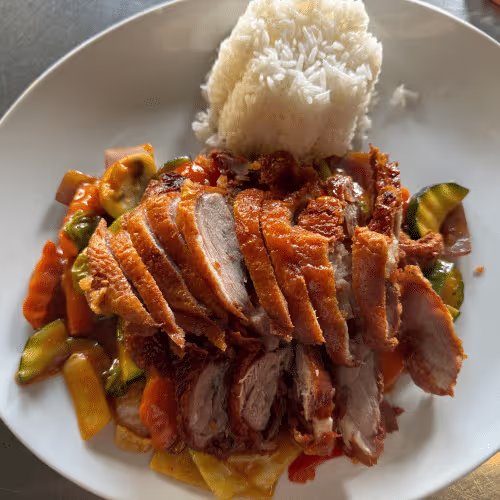 Thai Curry Ente mit Gemüse (scharf)
