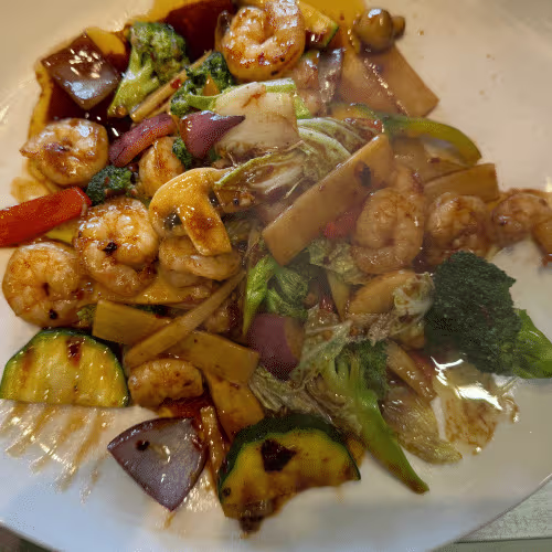 Garnelen nach Szechuan art (scharf)