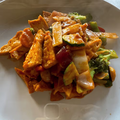 Thai Wok Gemüse mit Tofu (scharf)