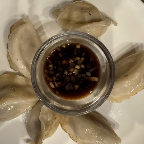 Gyoza Teigtaschen mit Bärlauch und schweinfleisch (6 Stück)