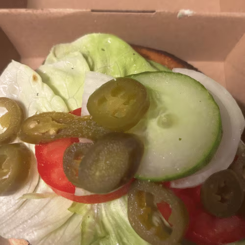 Chili-Cheese Burger (scharf)