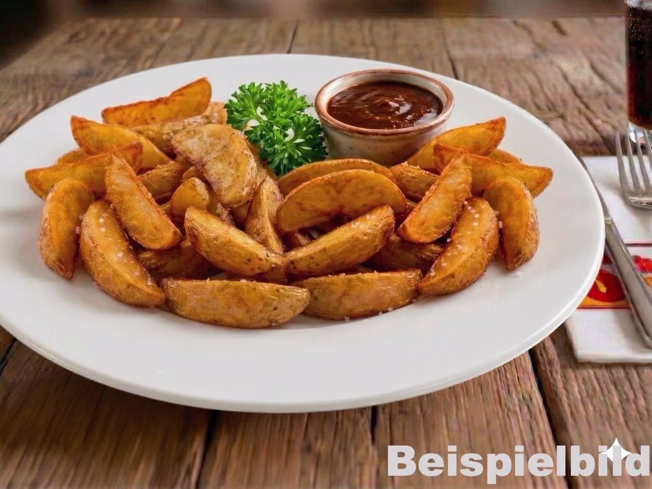 Wedges + Gewürzsauce