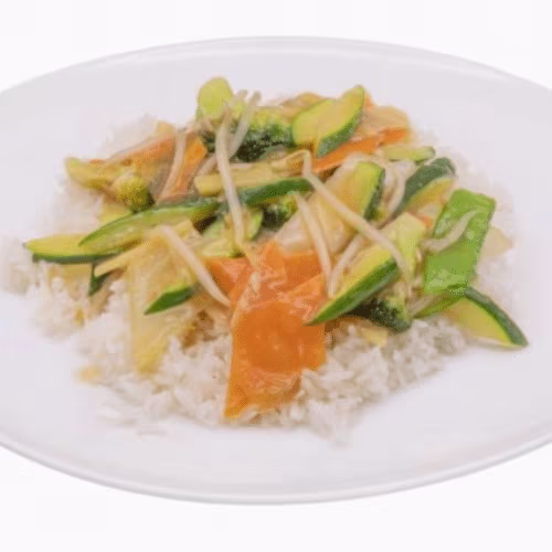 Reis mit Wokgemüse Box