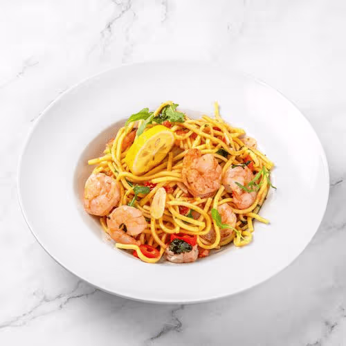 SPAGHETTI CON SCAMPI E GAMBERI