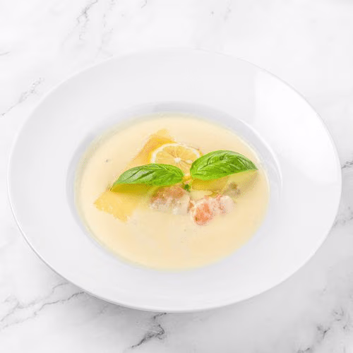 ZUPPA DI PARMIGIANO CON GAMBERETTI