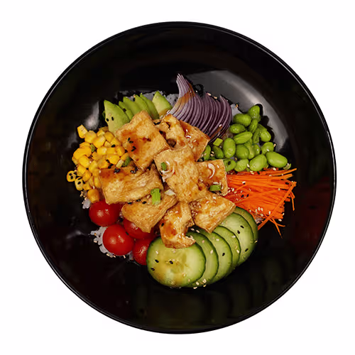 Tofu Bowl mit Teriyaki-Sauce
