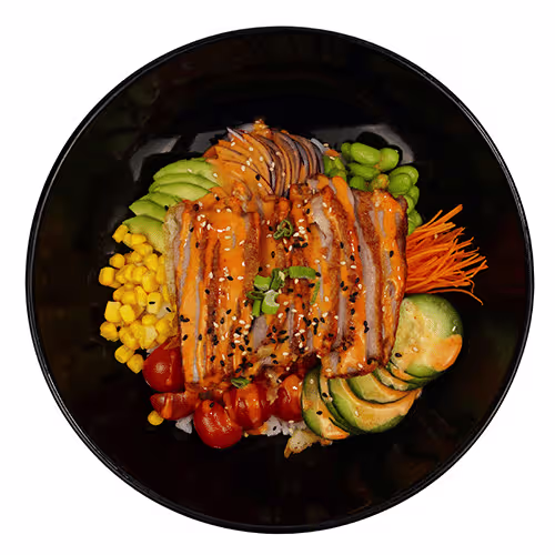 Ente Bowl mit Teriyaki-Sauce