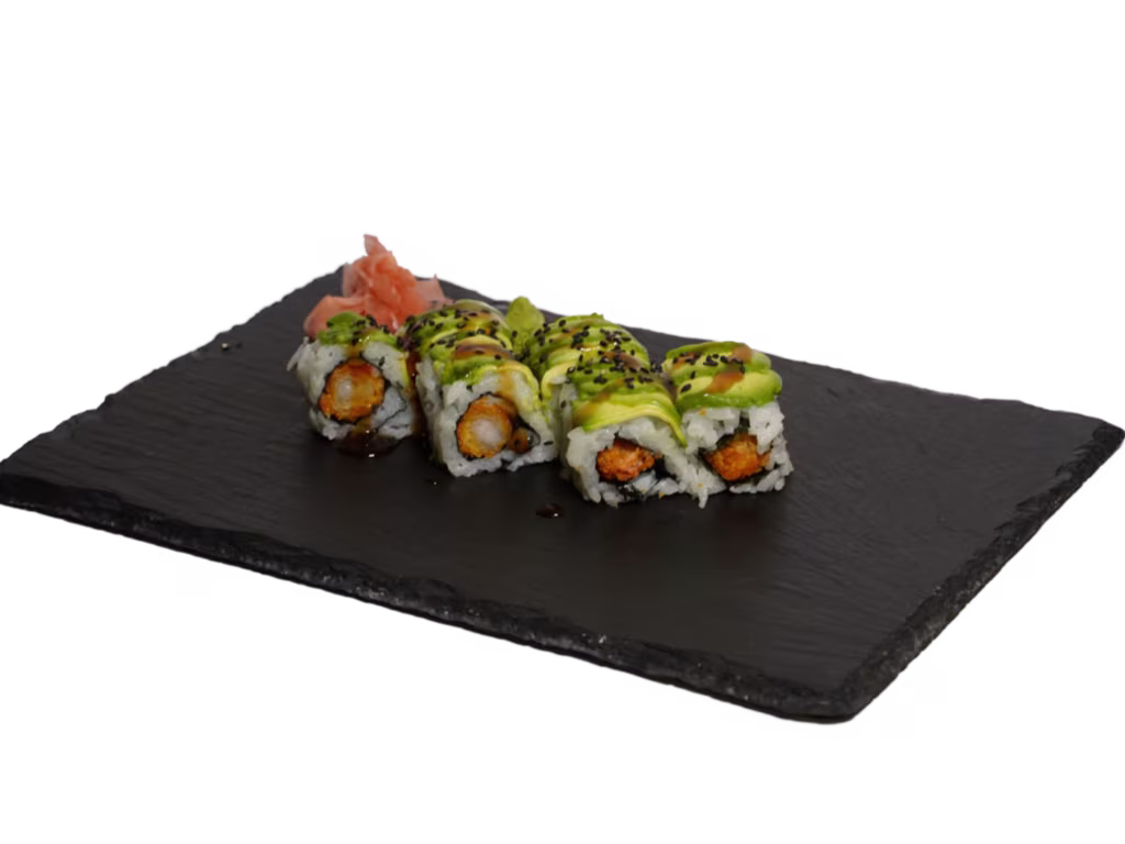 Avocado Chicken Maki mit Mangosauce (12 Stk.)