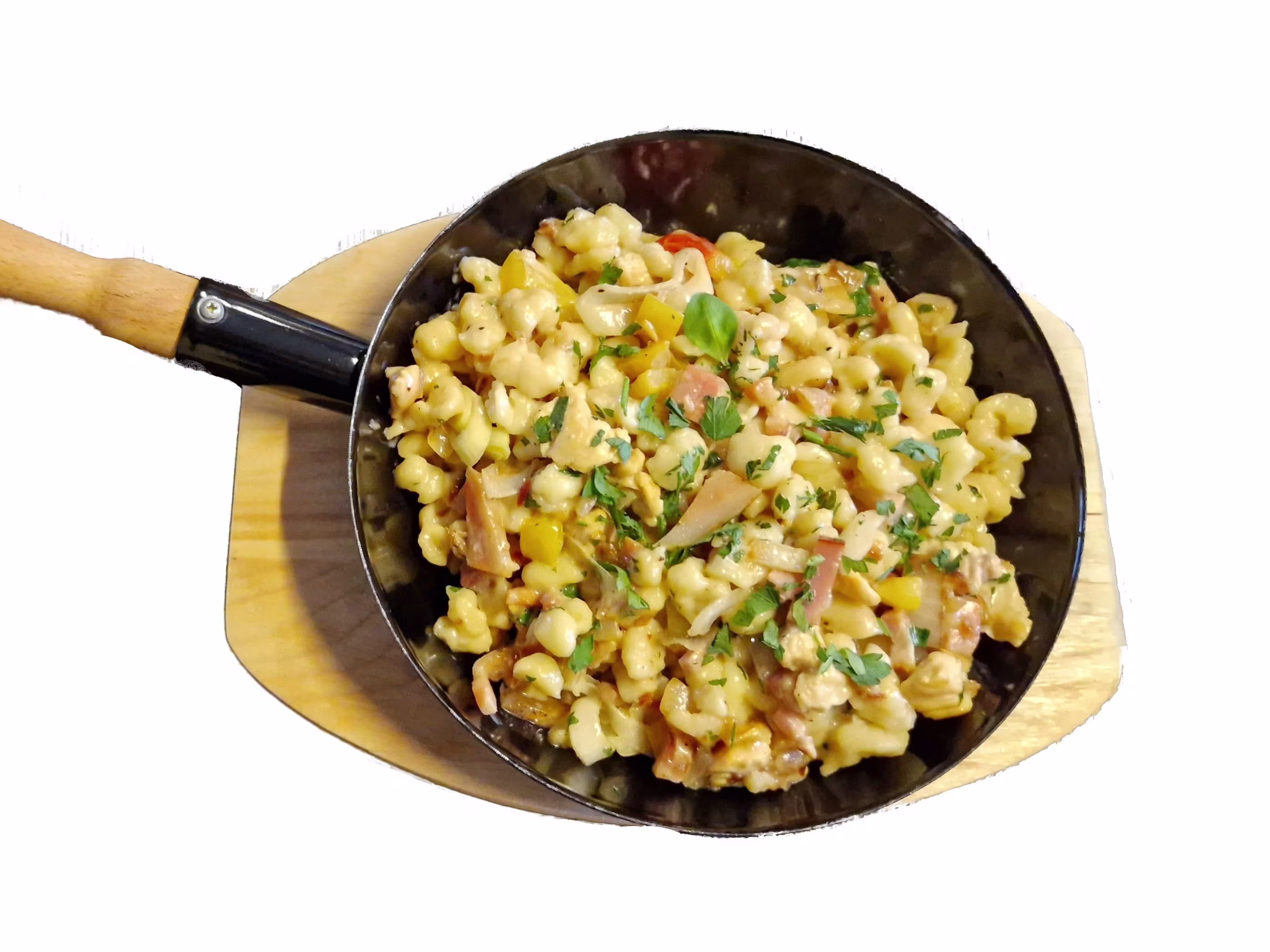 Jägerpfanne mit Nockerl