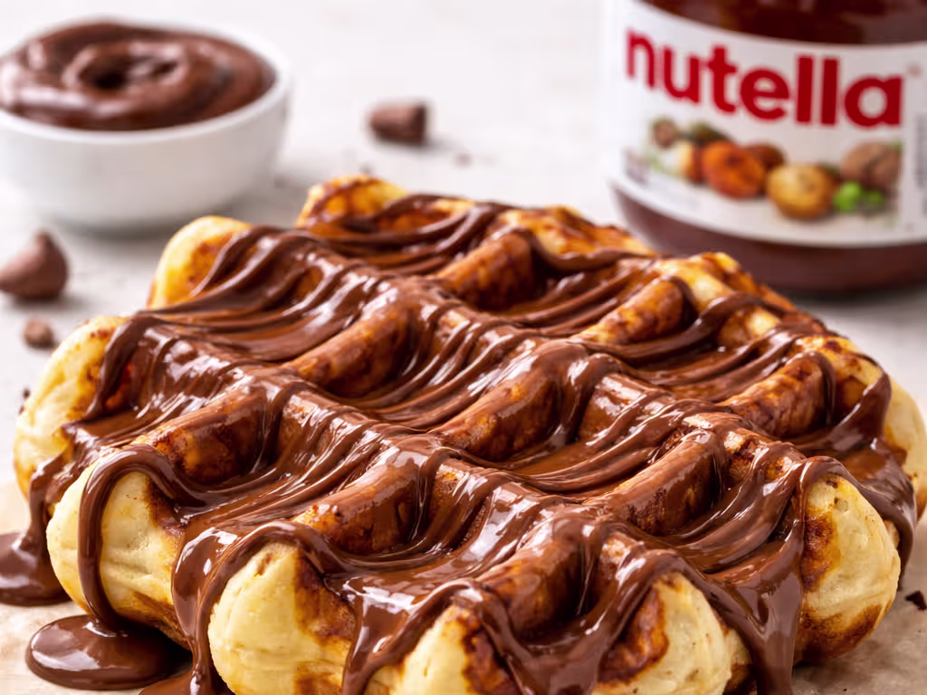 Waffel nur mit Nutella