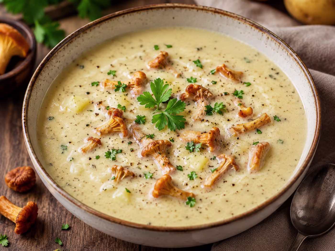 Eierschwammerl-Cremesuppe