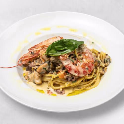 Spaghetti (Hausgemacht) Carbonara di Mare