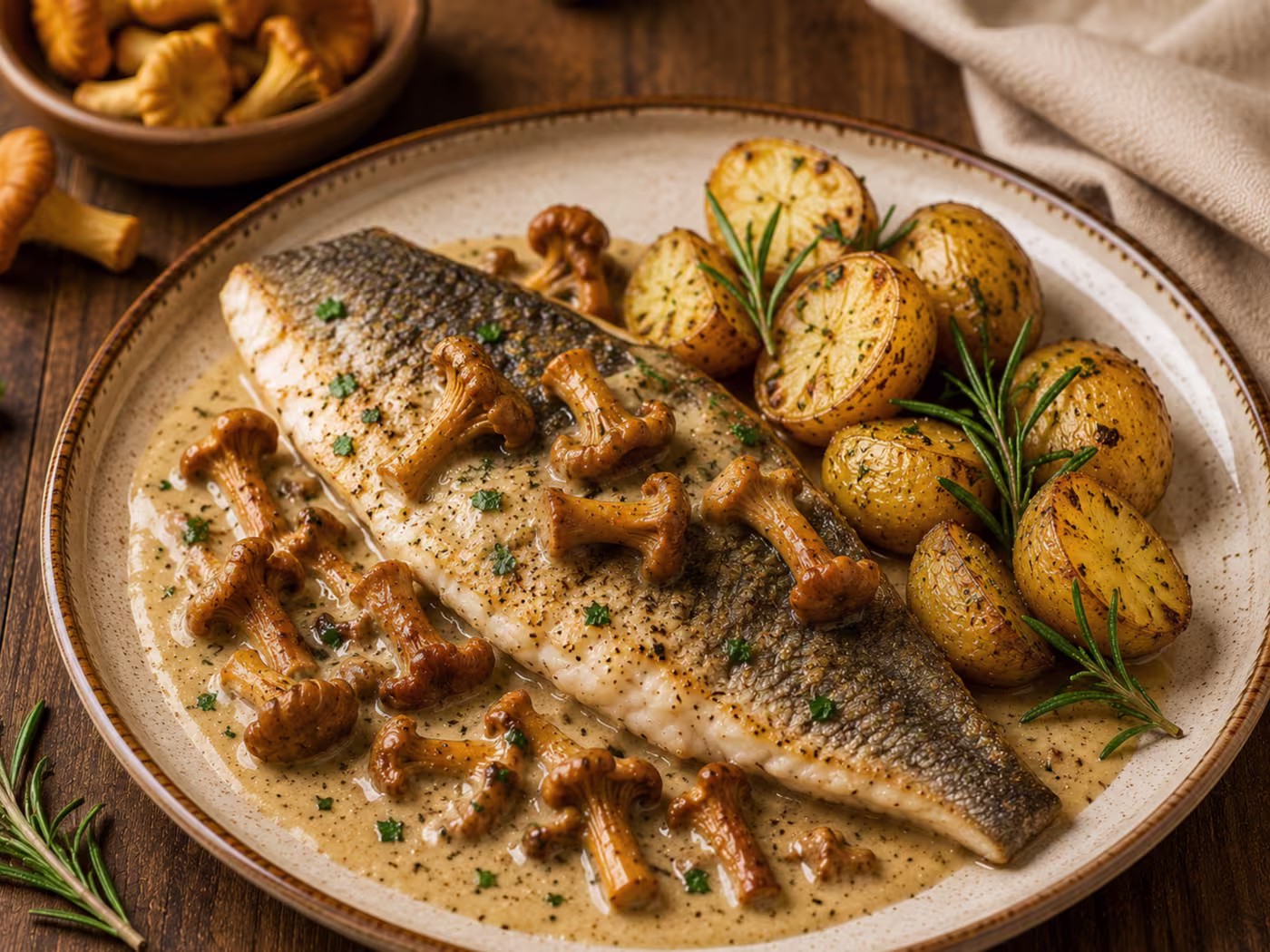 Branzino ai Finferli