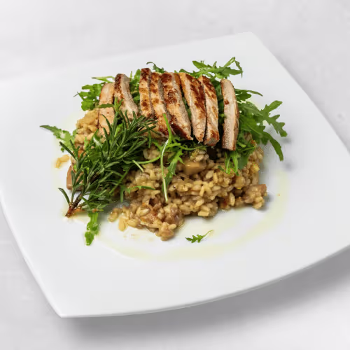 Risotto al Poricini con Carne