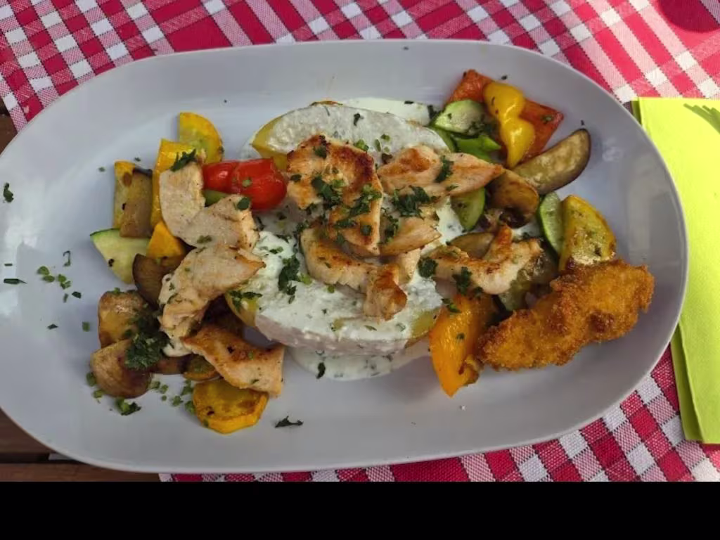 Ofenkartoffel mit Huhn