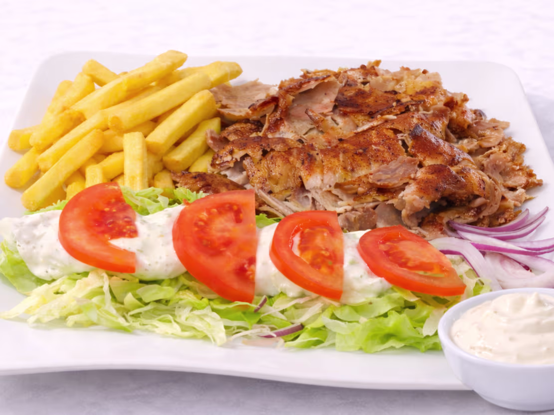 Kebap mit Pommes frites (klein)