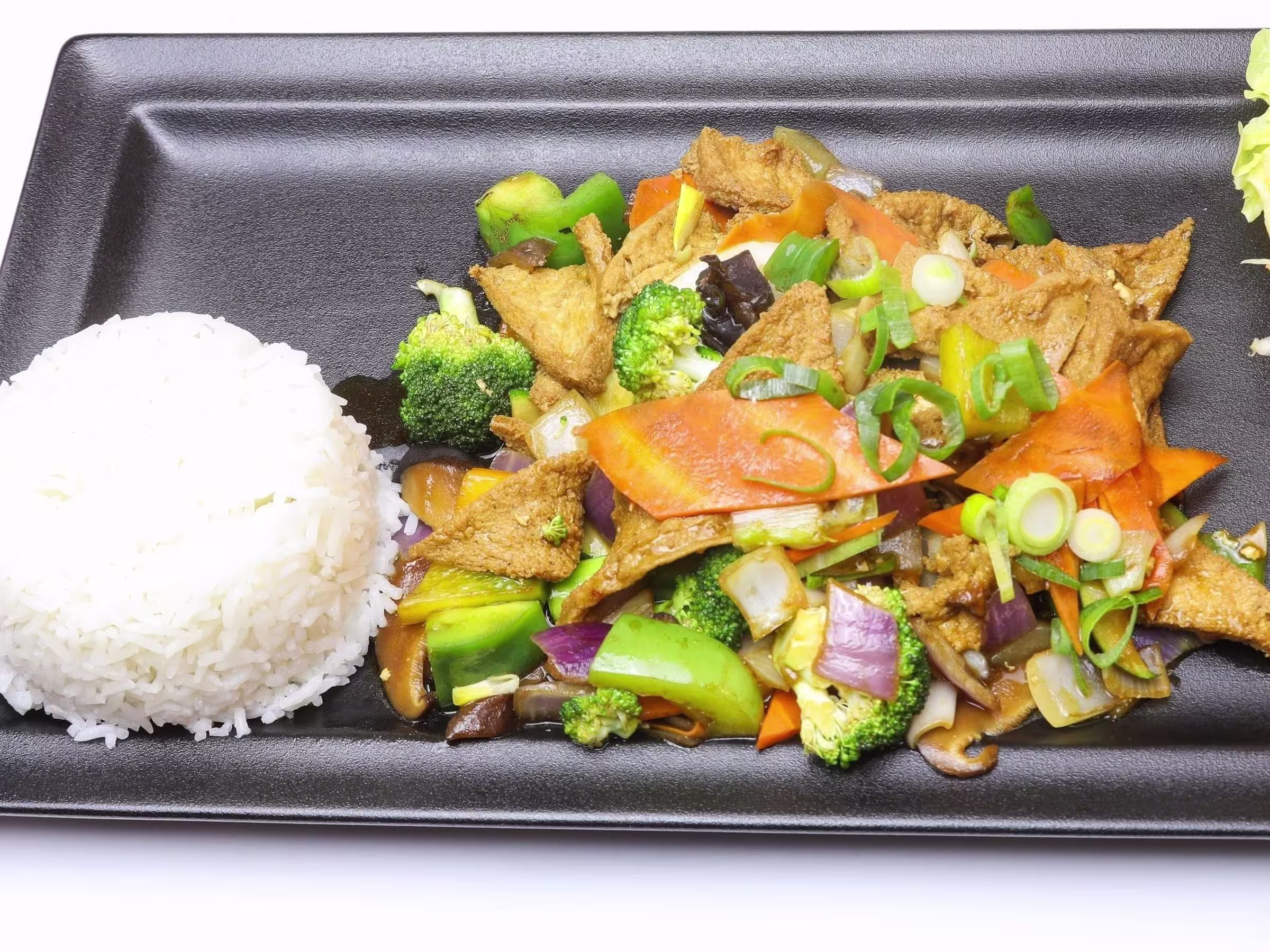 Reis mit Wok Gemüse