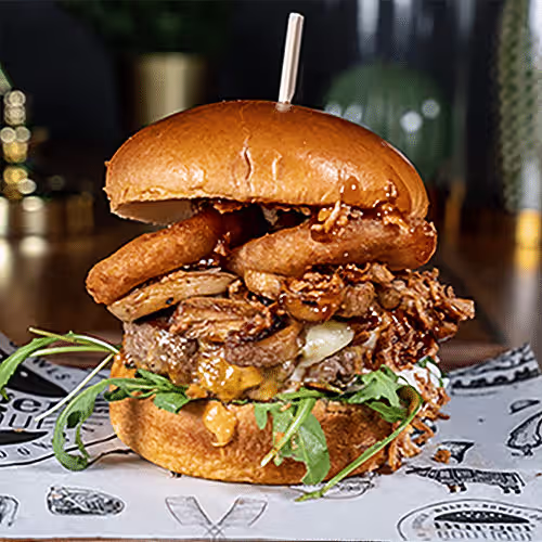 Trüffel Burger with grilled Mushroom