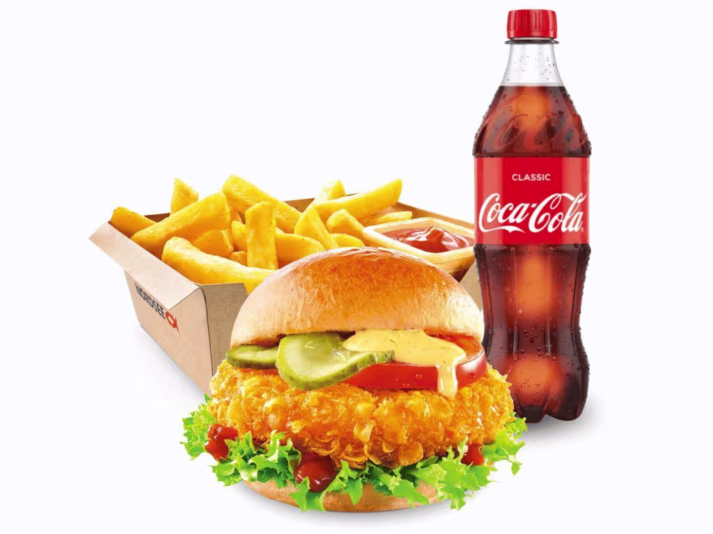Crunchy Chicken Burger Menü