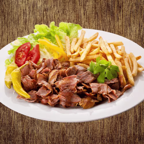 Hühnerfleisch Kebabteller