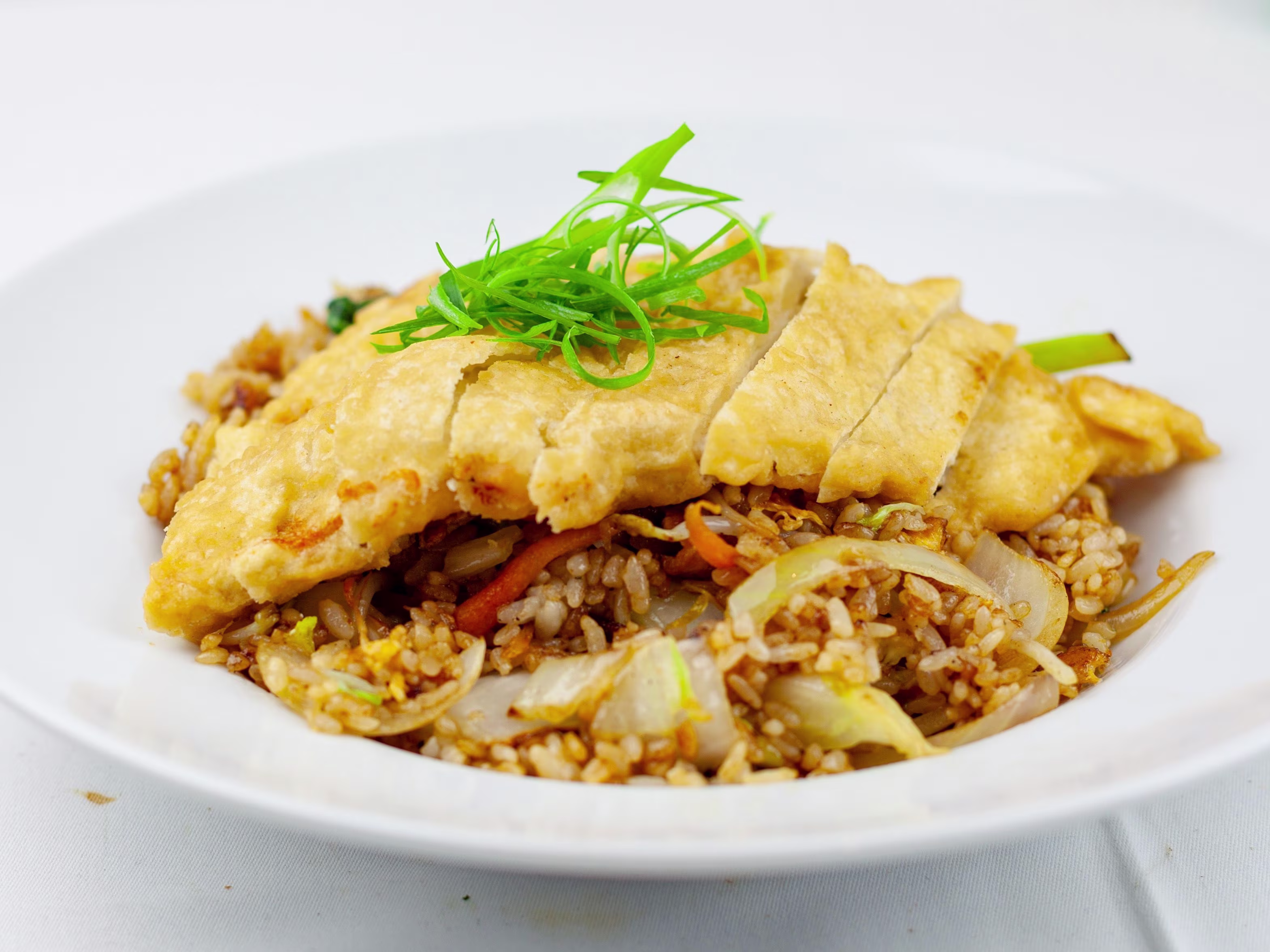 Eierreis mit knusprigem Hähnchen