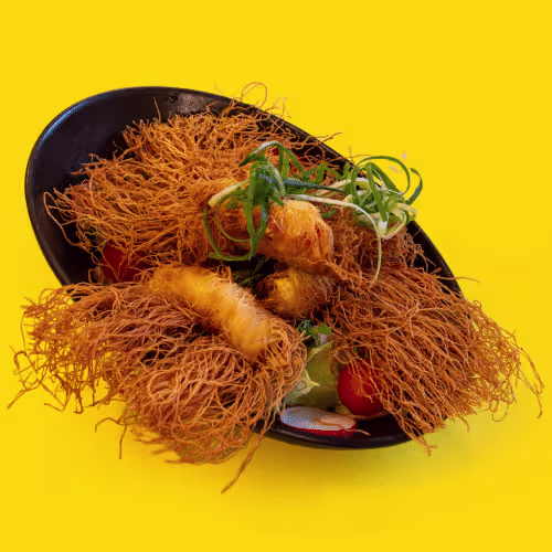 Thăng Long: Vegane Meeresvrüchte in Teigfäden