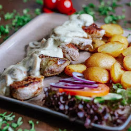 Schweinemedaillons in Champignonsauce