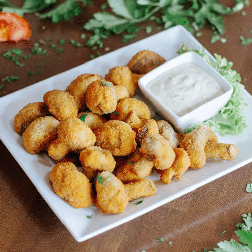 Gebackene Champignons