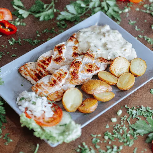 Balkan Pletenica in Champignonsauce